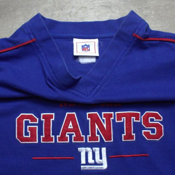 Y2K 06' NFL New York Giants Embroidered V-Neck Shirt Men's XL Rare - Picture 4 of 6